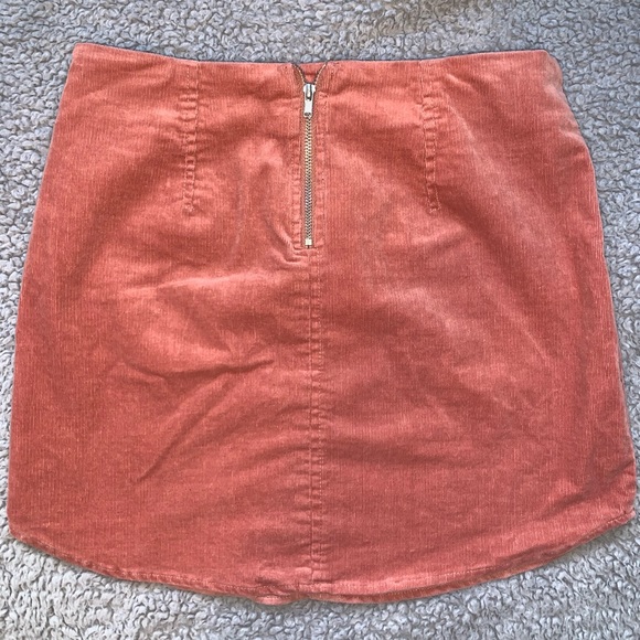 SOLD...Coral Corduroy Skirt - Picture 3 of 3
